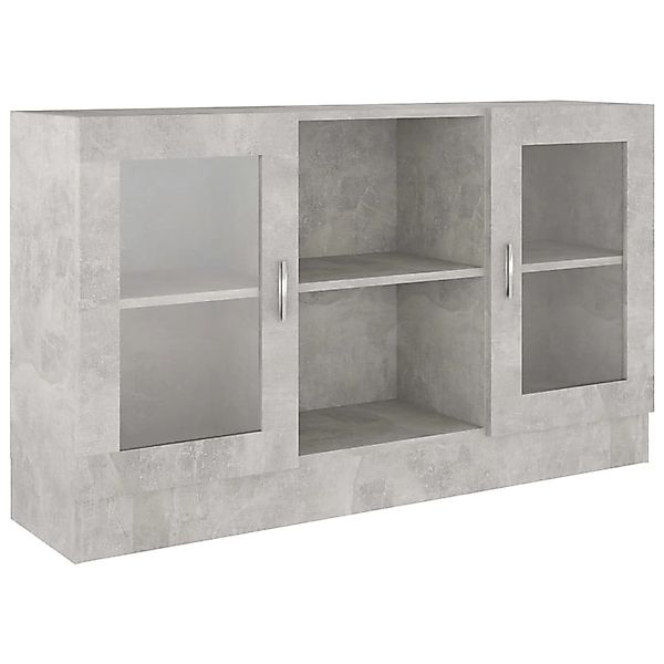 vidaXL Vitrinenschrank Betongrau 120x30,5x70 cm Holzwerkstoff 802790 günstig online kaufen