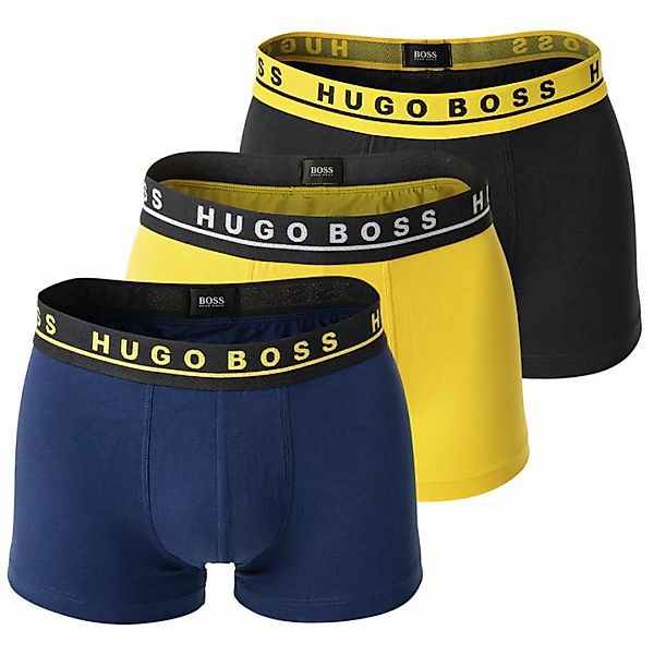 HUGO BOSS Herren Boxer Shorts, 3er Pack - Trunks, Logobund, Cotton Stretch günstig online kaufen
