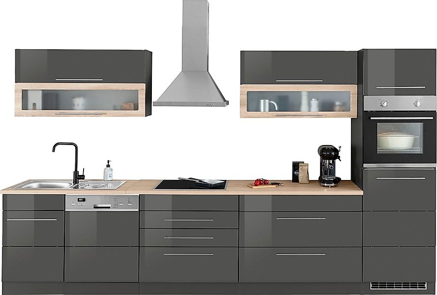 HELD MÖBEL Küchenzeile "Wien", Breite 350 cm, wahlweise mit E-Geräten und I günstig online kaufen
