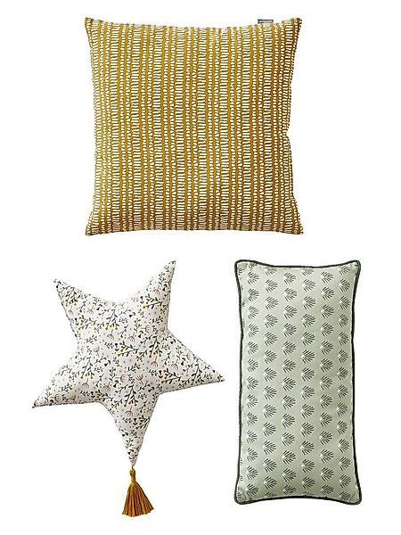 vertbaudet Dekokissen Kinderzimmer 3er-Set Kissen, Stern/Viereck/Quadrat günstig online kaufen