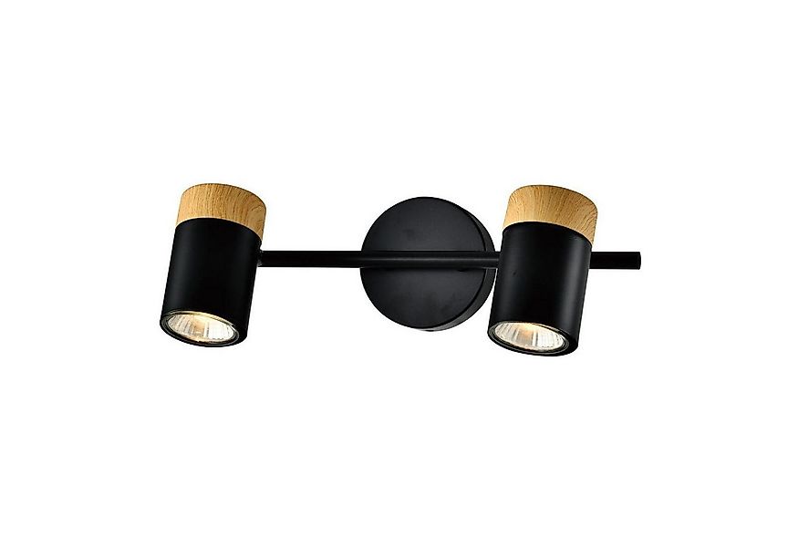 Nettlife Deckenstrahler 2/3/4 Flammig Holz GU10 Deckenlampe Schwarz, Schwen günstig online kaufen