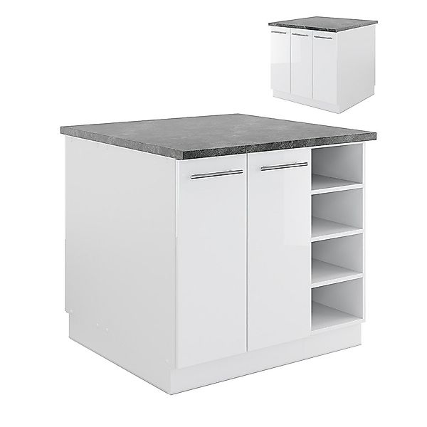 Vicco Unterschrank Fame-Line, Weiß Hochglanz/Weiß, 90 günstig online kaufen