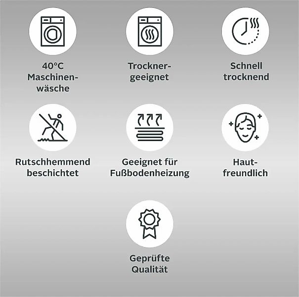 my home Badematte »Merida, Badvorleger, Badezimmer Teppich«, rutschhemmend günstig online kaufen