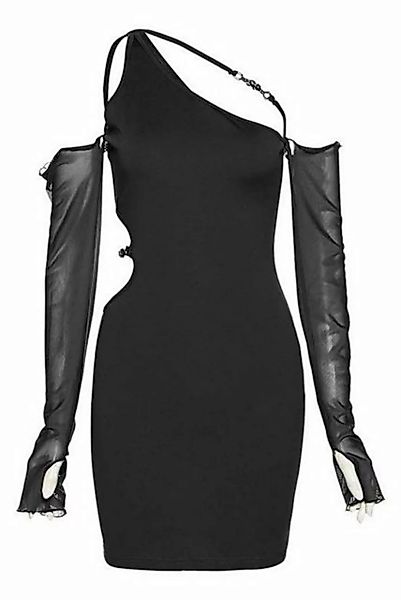 ZWY Dirndl Hohles rückenfreies Kleid mit einer Schulter unregelmäßiges Klei günstig online kaufen