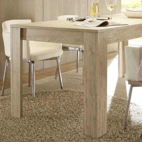 Esstisch in Eiche hell verlängerbar günstig online kaufen