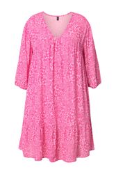 Ulla Popken Midikleid Kleid Volantsaum A-Linie günstig online kaufen