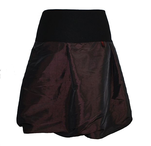 dunkle design A-Linien-Rock Ballon Taft 51cm Braun Schwarz Jerseybund günstig online kaufen