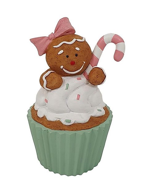 Figurendiscounter Weihnachtsfigur Figur Cupcakes 16 x 10 x 9,5 cm braun günstig online kaufen