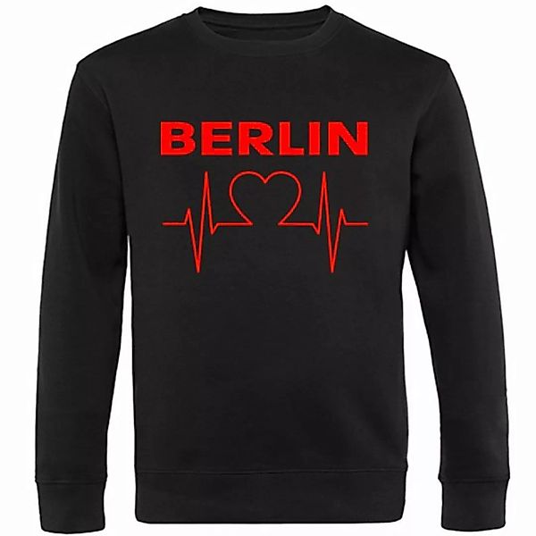 multifanshop Sweatshirt Berlin rot - Herzschlag - Pullover günstig online kaufen