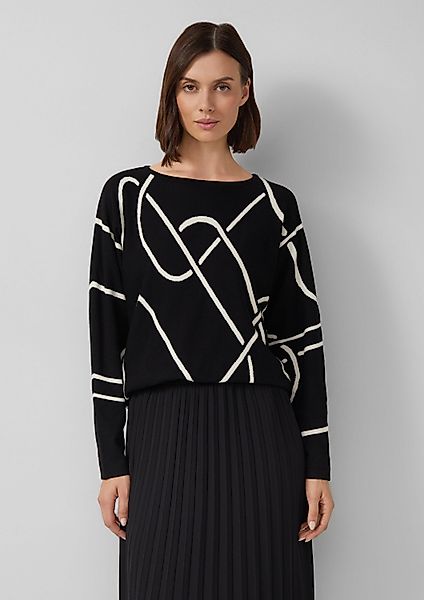 s.Oliver Longpullover Strickpullover Feinstrick-Pullover aus Viskosemix günstig online kaufen