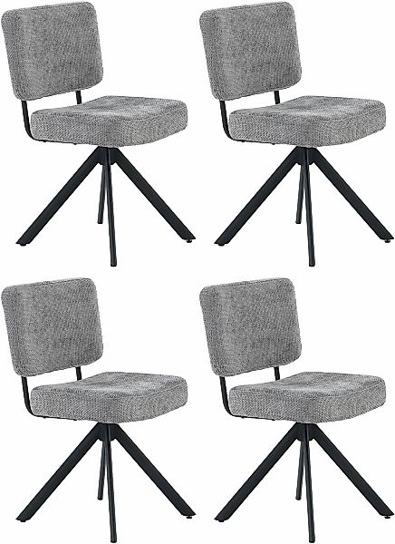 Jockenhöfer Gruppe Drehstuhl "Gloria (Set, 4 St.)", (Set), 4 St., Chenille, günstig online kaufen