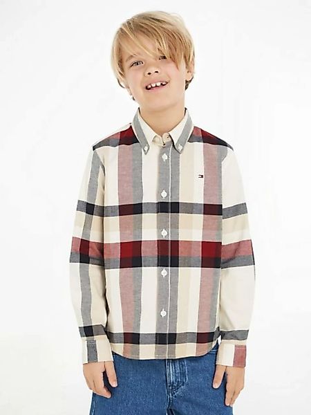 Tommy Hilfiger Langarmhemd GLOBAL STRIPE CHECK SHIRT L/S im modischem Karod günstig online kaufen