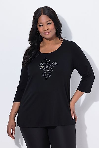 Ulla Popken T-Shirt Shirt Ziersteine A-Linie günstig online kaufen