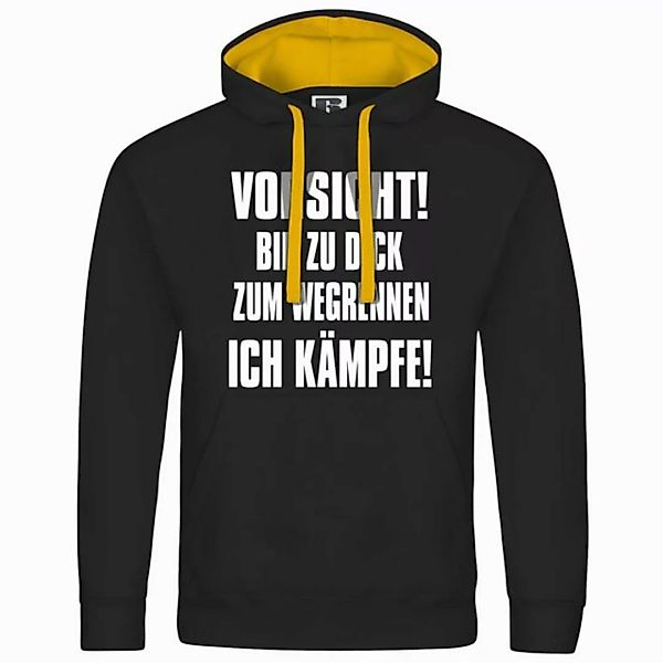 deinshirt Kapuzenpullover Herren Kapuzenpullover Vorsicht bin zu dick zum w günstig online kaufen