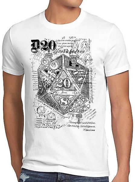 style3 T-Shirt D20 Da Vinci dungeon and tabletop dragons d20 pen paper roll günstig online kaufen