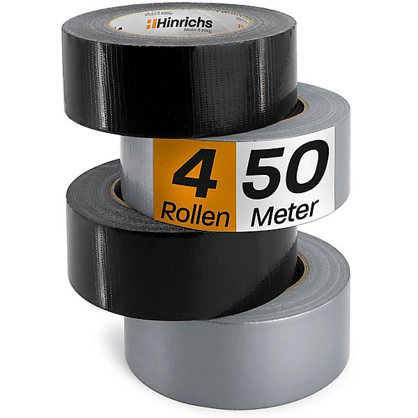 Hinrichs Klebeband Panzertape 4 Rollen 50 Meter günstig online kaufen