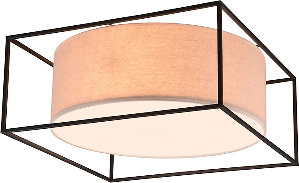 TRIO Leuchten Deckenleuchte »ROSS, 3-flammige Deckenlampe mit Stoffschirm 5 günstig online kaufen