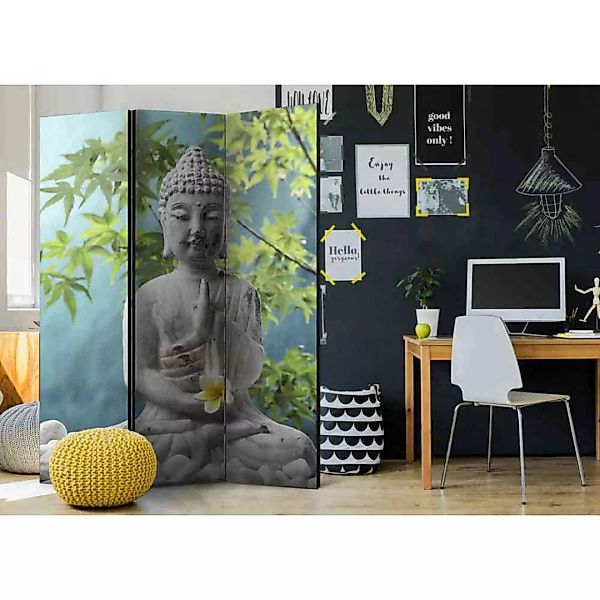 Trennwand Paravent mit Buddha Motiv 135 cm breit günstig online kaufen