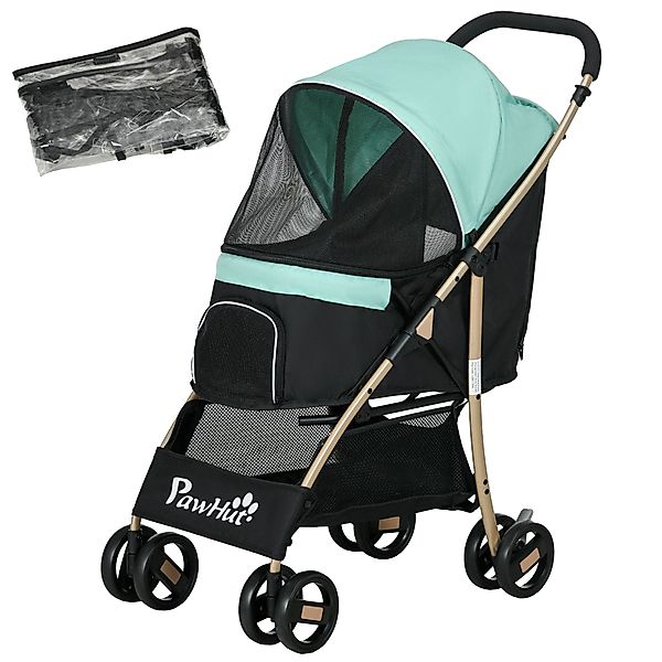 PawHut Hundekinderwagen für kleine und Mini-Hunde, zusammenklappbarer Tierk günstig online kaufen