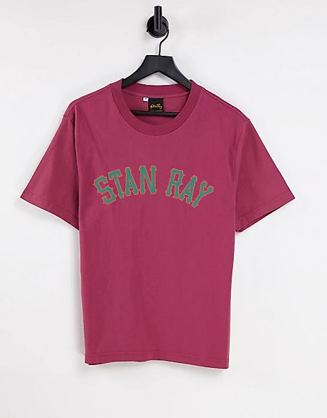 Stan Ray – College-T-Shirt in Burgunderrot günstig online kaufen