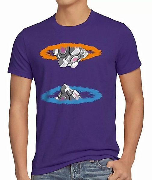 style3 Print-Shirt Herren T-Shirt Companion Cube Gamer Portal Portale Chell günstig online kaufen
