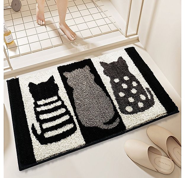 Vivi Idee Badematte Badteppich, TPR-Gummi rutschfest beschichtet, 50x80cm, günstig online kaufen
