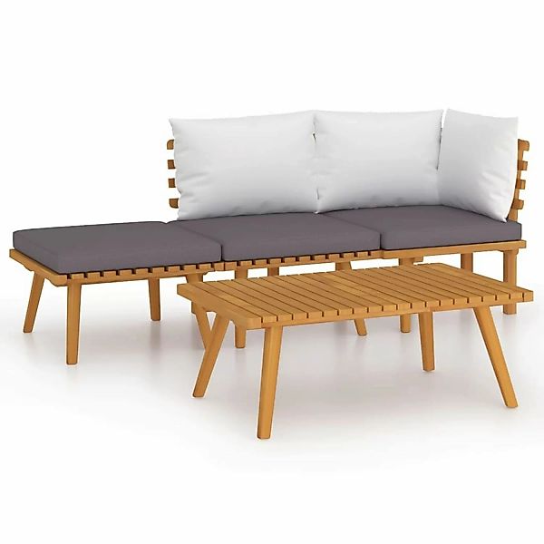 vidaXL Gartenlounge-Set 4-tlg. Garten-Lounge-Set mit Kissen günstig online kaufen