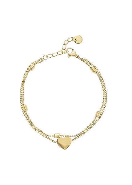 LASCANA Fußkette Mit Herzanhänger, Aus vergoldetem Edelstahl günstig online kaufen