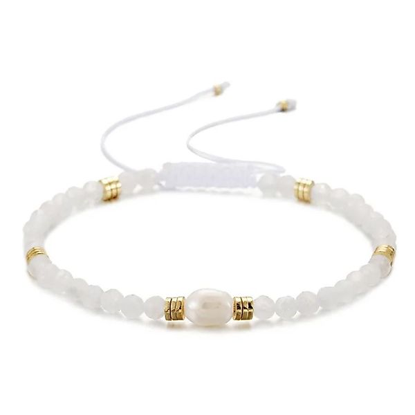 KARMA Perlenarmband Damen Armband Süßwasserperlen Blau, günstig online kaufen