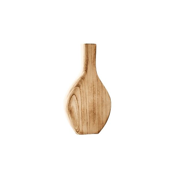 Home-trends24.de Dekovase Holz Flach Blumenvase Trockenblumen günstig online kaufen