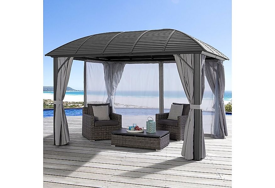 KONIFERA Pavillon Málaga, inkl. 4 Seitenteile und 4 Moskitonetzten, Alumini günstig online kaufen