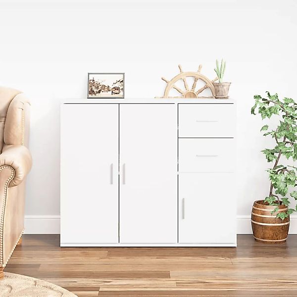 Vidaxl Sideboard Hochglanz-weiß 91x29,5x75 Cm Holzwerkstoff günstig online kaufen