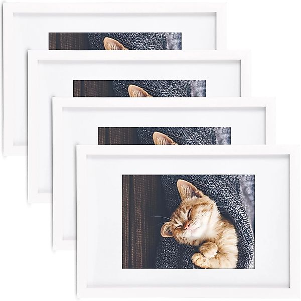 Bomoe Galeria Bilderrahmen 1 Bild 13x18cm Weiß 4tlg günstig online kaufen