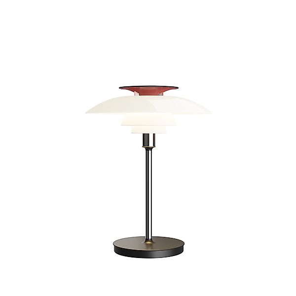 PH 80 Akku Tischleuchte  Opal Weiß/Chrom/Rot günstig online kaufen