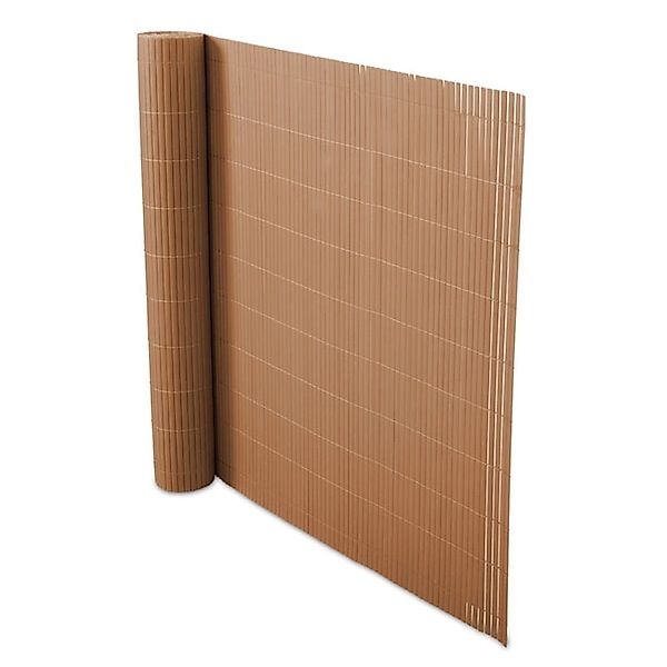 KARAT PVC Sichtschutzzaun Blickdicht für Garten und Balkon Braun 120 x 300 günstig online kaufen