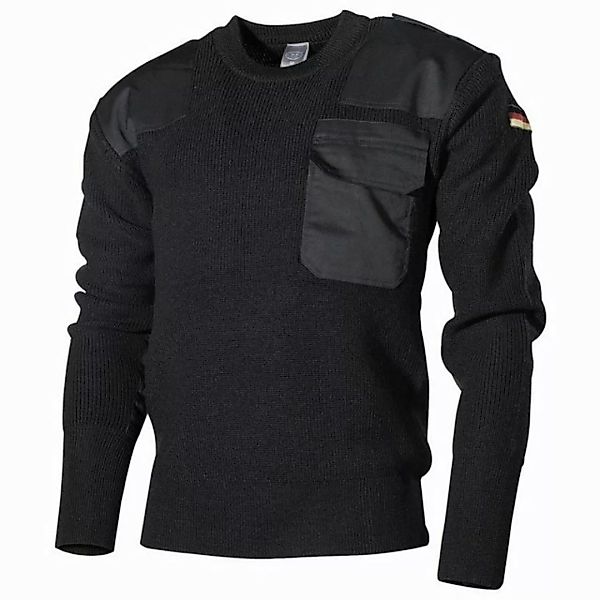 MFH Rundhalspullover Bundeswehr Pullover, mit Brusttasche, schwarz günstig online kaufen