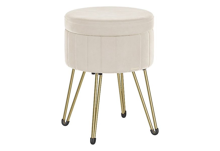SONGMICS Sitzhocker Hocker (Schminktischhocker, Samt Schminkhocker), 4 Meta günstig online kaufen