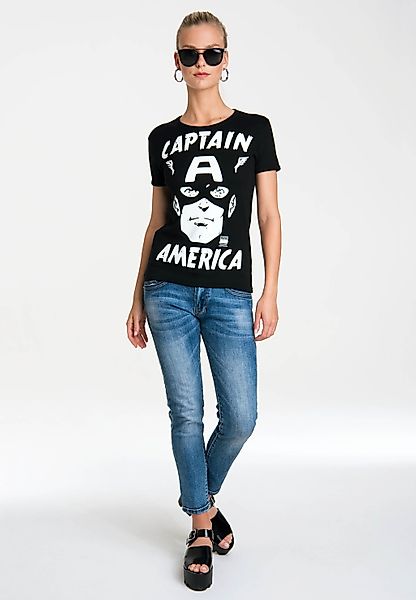 LOGOSHIRT T-Shirt "Captain America – Portrait", mit lizenziertem Originalde günstig online kaufen