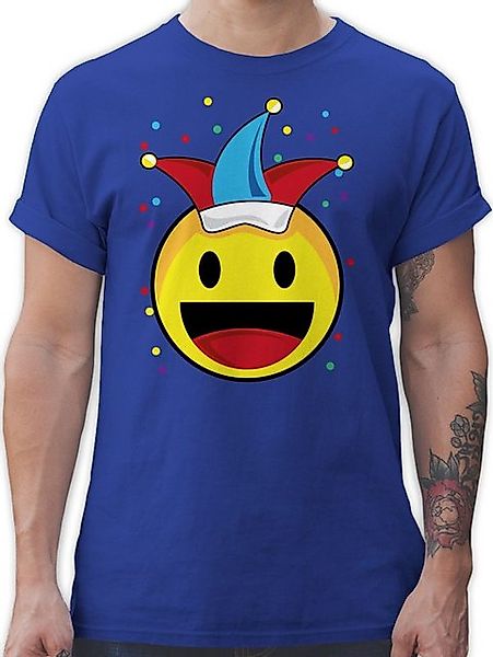 Shirtracer T-Shirt Karneval Emoticon Konfetti I Karneval Smile I Happy Face günstig online kaufen