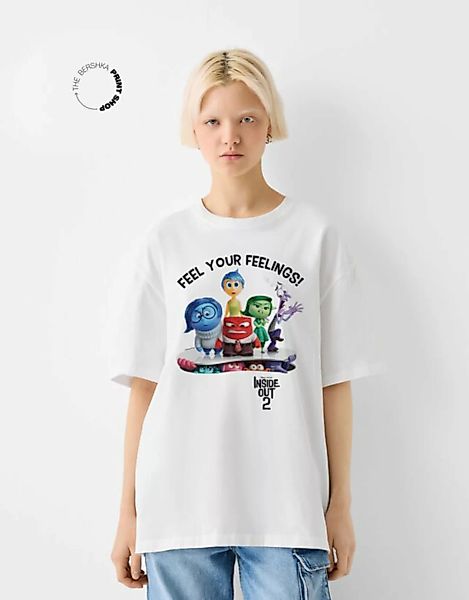 Bershka T-Shirt Inside Out 2 Mit Kurzen Ärmeln Damen Xxs Weiss günstig online kaufen