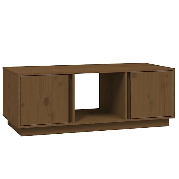 vidaXL Couchtisch Honigbraun 110x50x40 cm Massivholz Kiefer Modell 2 günstig online kaufen