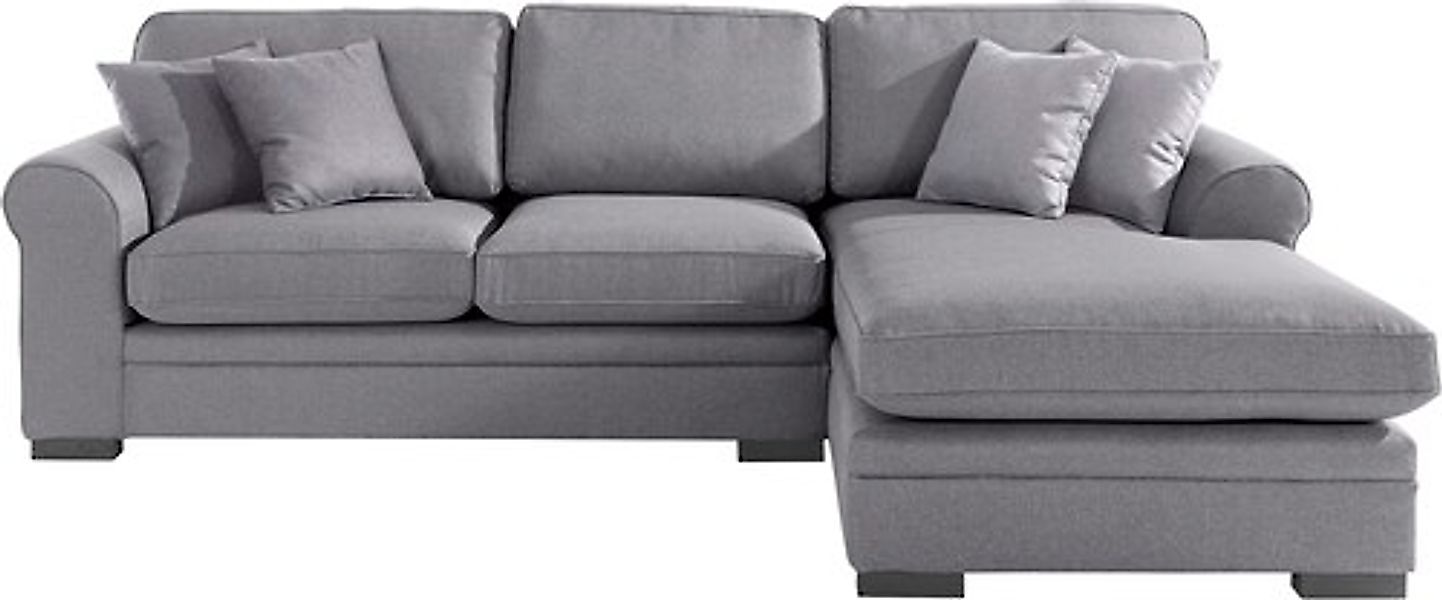 Home affaire Ecksofa "Broughton L-Form", weicher Sitzkomfort, incl. 4 Zierk günstig online kaufen