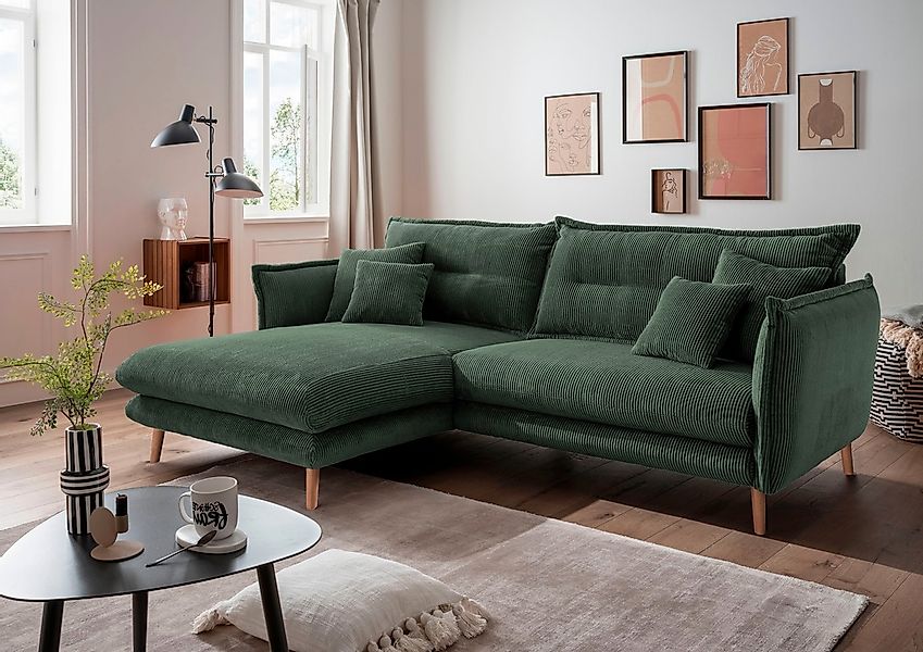 INOSIGN Ecksofa "Lazio modern und bequem, schmale Armlehnen, tolle Detailve günstig online kaufen