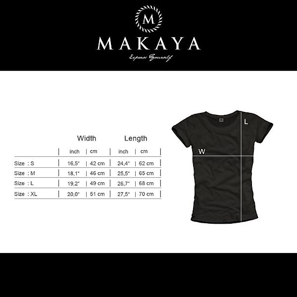 MAKAYA Print-Shirt Damen Lustige Sprüche Text günstig online kaufen