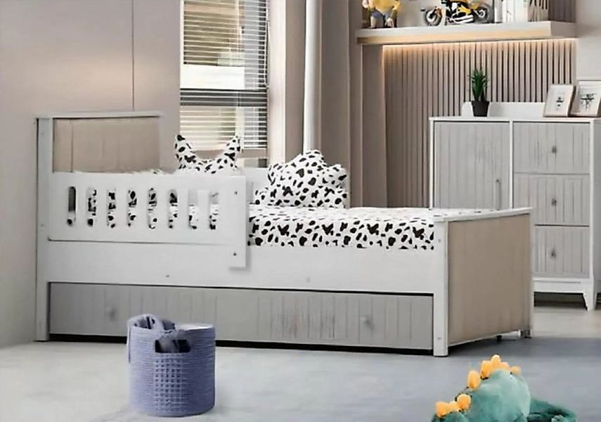 JVmoebel Kinderbett Praktisches Kinderbett Grau Farbe für süße Schlummerstu günstig online kaufen