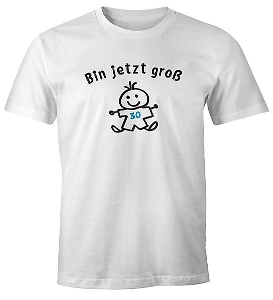 MoonWorks Print-Shirt Herren T-Shirt 30. Geburtstag günstig online kaufen