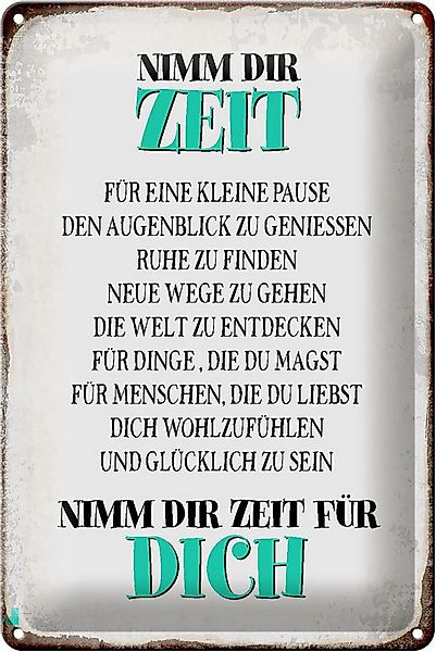 Hebold Metallschild Schild Blech 20x30cm - Made in Germany - Spruch nimm di günstig online kaufen