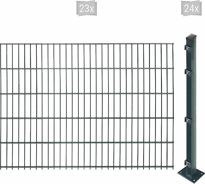 Arvotec Doppelstabmattenzaun "EASY 103 zum Aufschrauben", Zaunhöhe 103 cm, günstig online kaufen