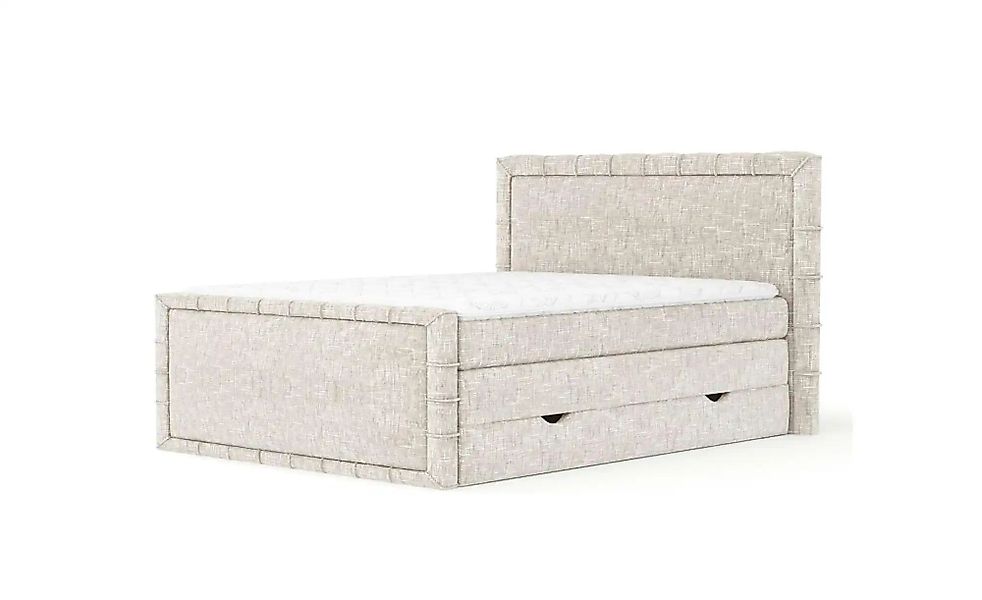 Boxspringbett mit Stauraum   ¦ creme ¦ Maße (cm): B: 207 H: 123 Betten > Ko günstig online kaufen