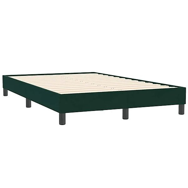 vidaXL Boxspringbett ohne Matratze Dunkelgrün 120x210 cm Samt 3315822 günstig online kaufen